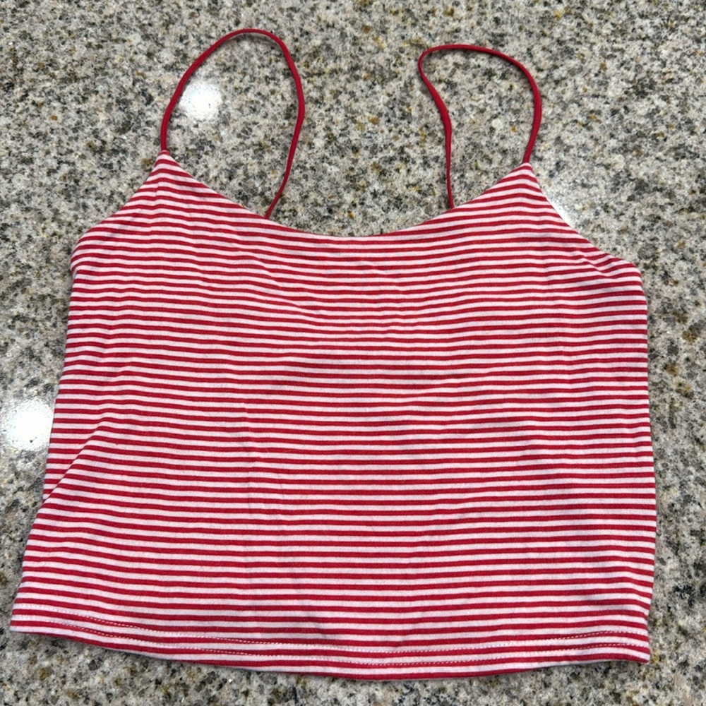 Pacsun basics red striped tank